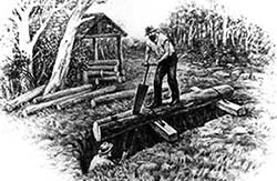 Early Style Lumber Pit Saw
